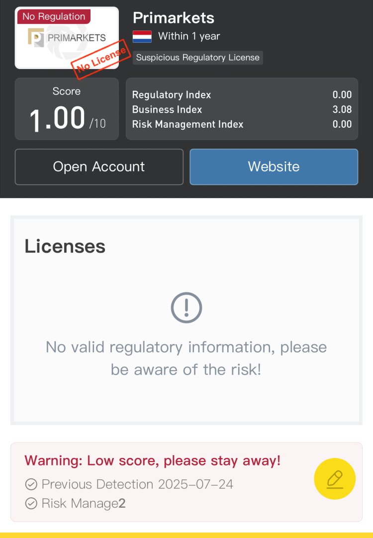 How Can I Recover My Money From Primarkets